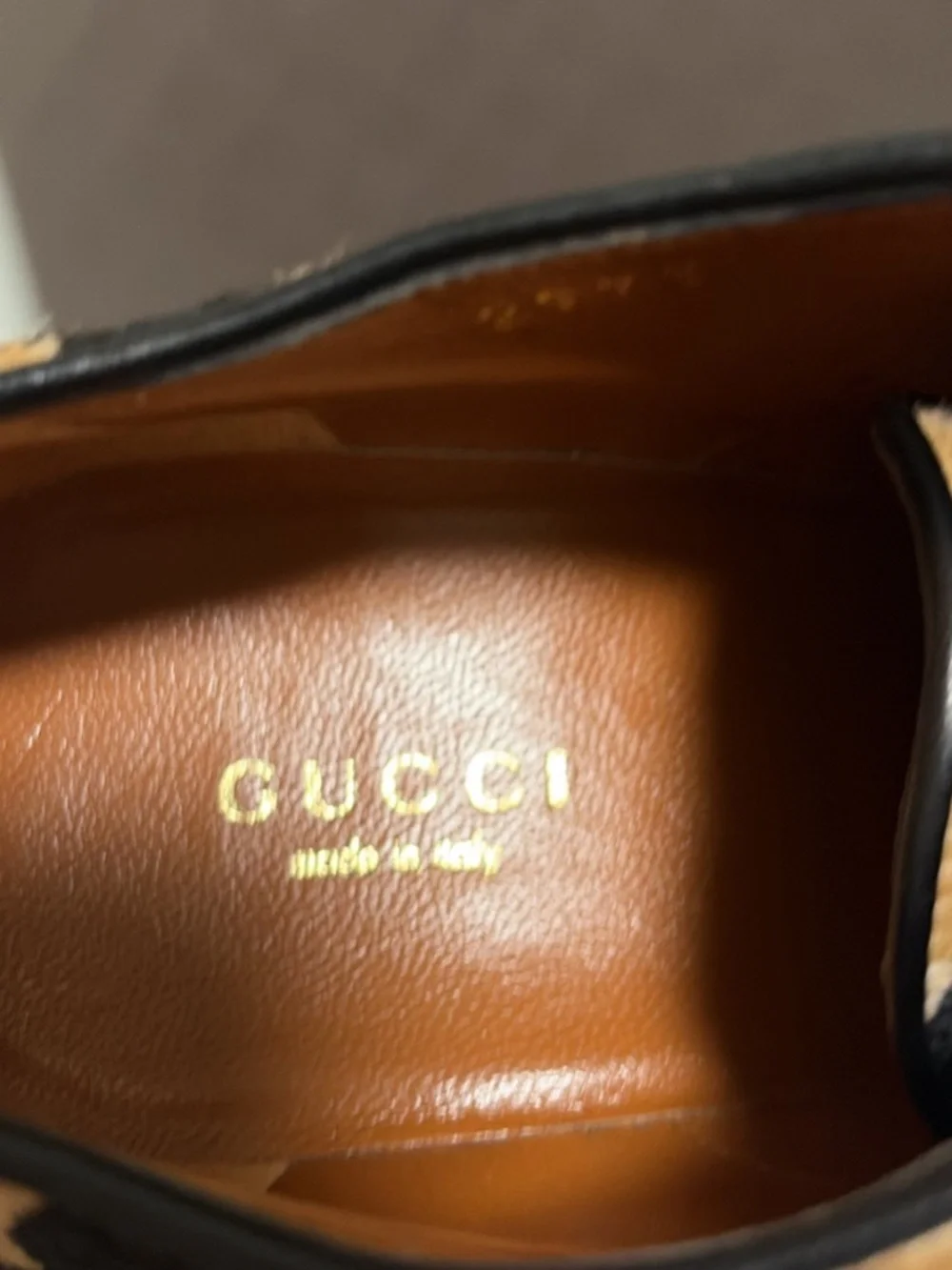 Gucci horsehair platform heels
